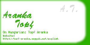 aranka topf business card